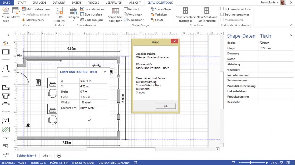 Fenster verschwunden Visio Training